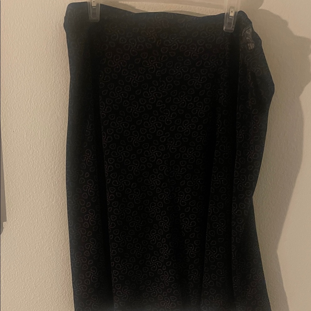 Chic Black Patterned Women's Pencil Skirt